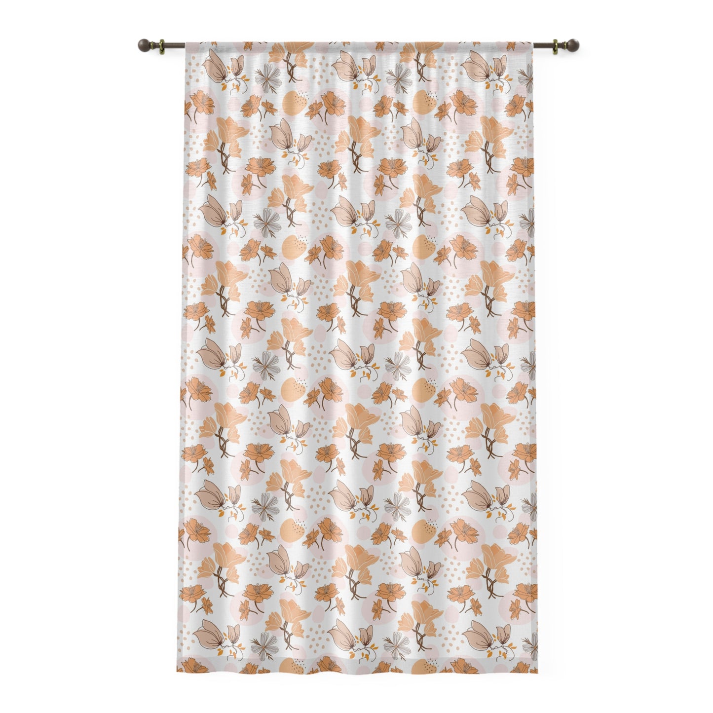 Elegant Floral Window Curtains