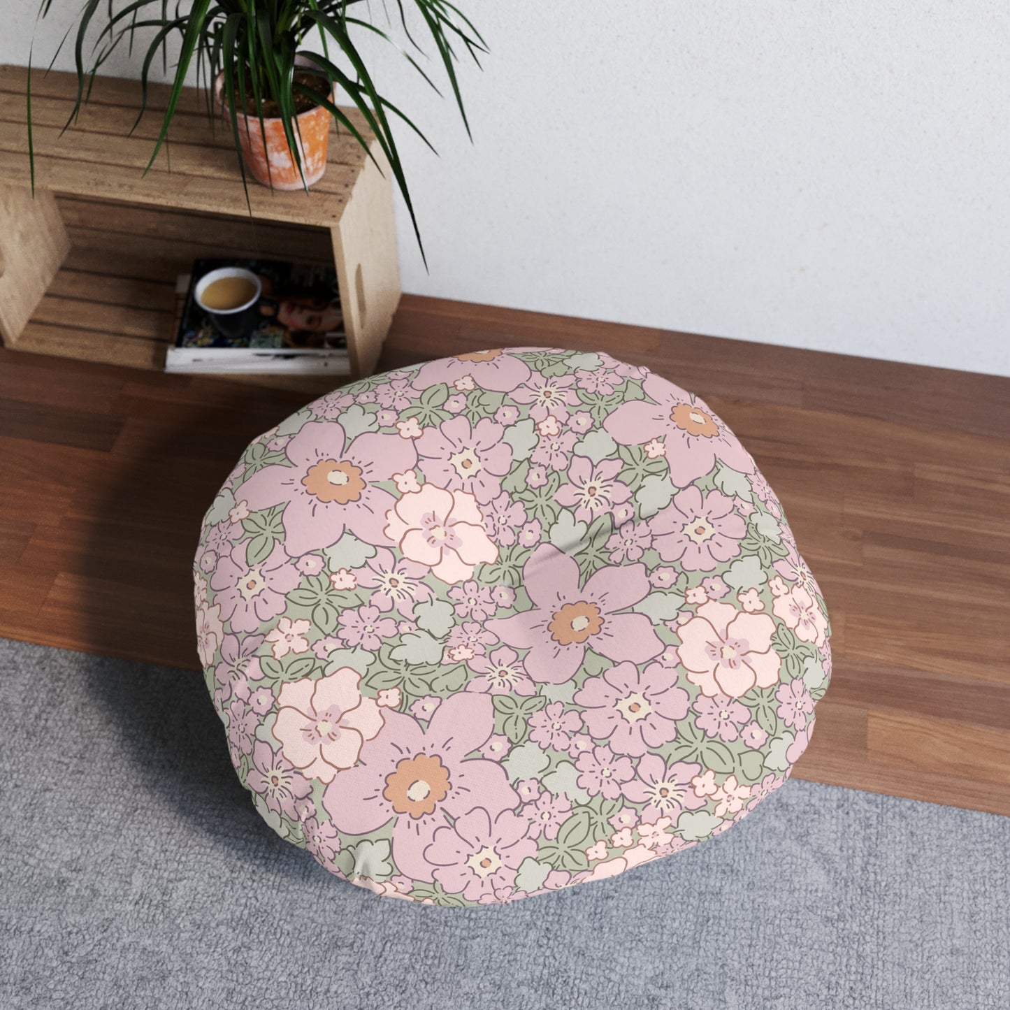 Blooming Comfort Round Floor Pillow